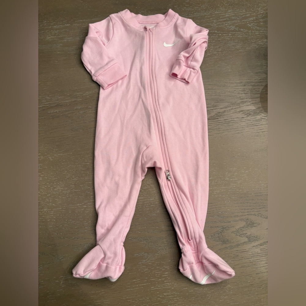 Nike Pink Infant Footed Onesie